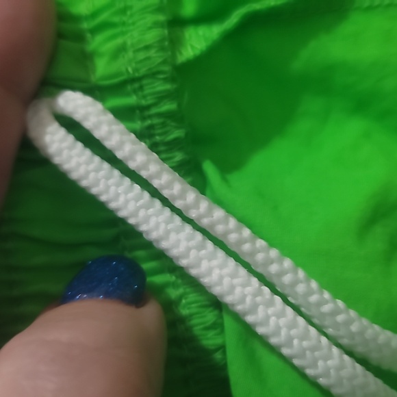 los angeles apparel neon lime green cerise nylon summer track running shorts L - Picture 7 of 8